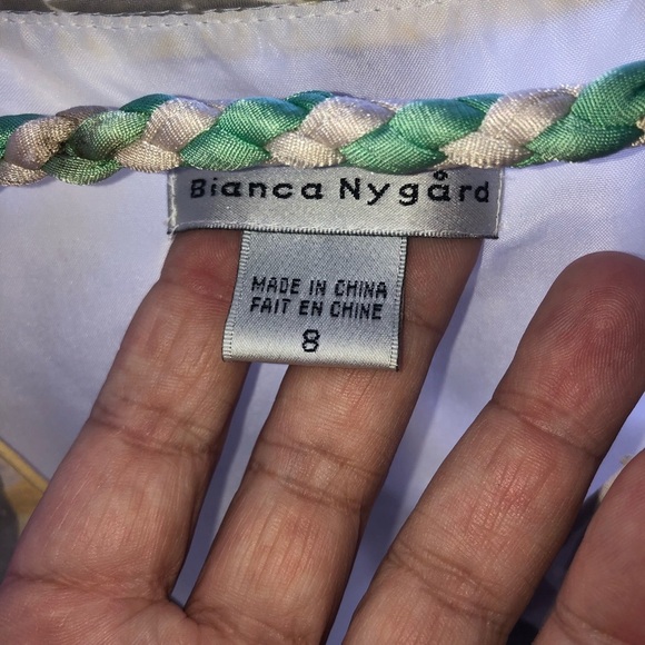 Green Sleeveless V-Neck Midi Sundress by Bianca Nygard . Size 8 - like new - Picture 7 of 8